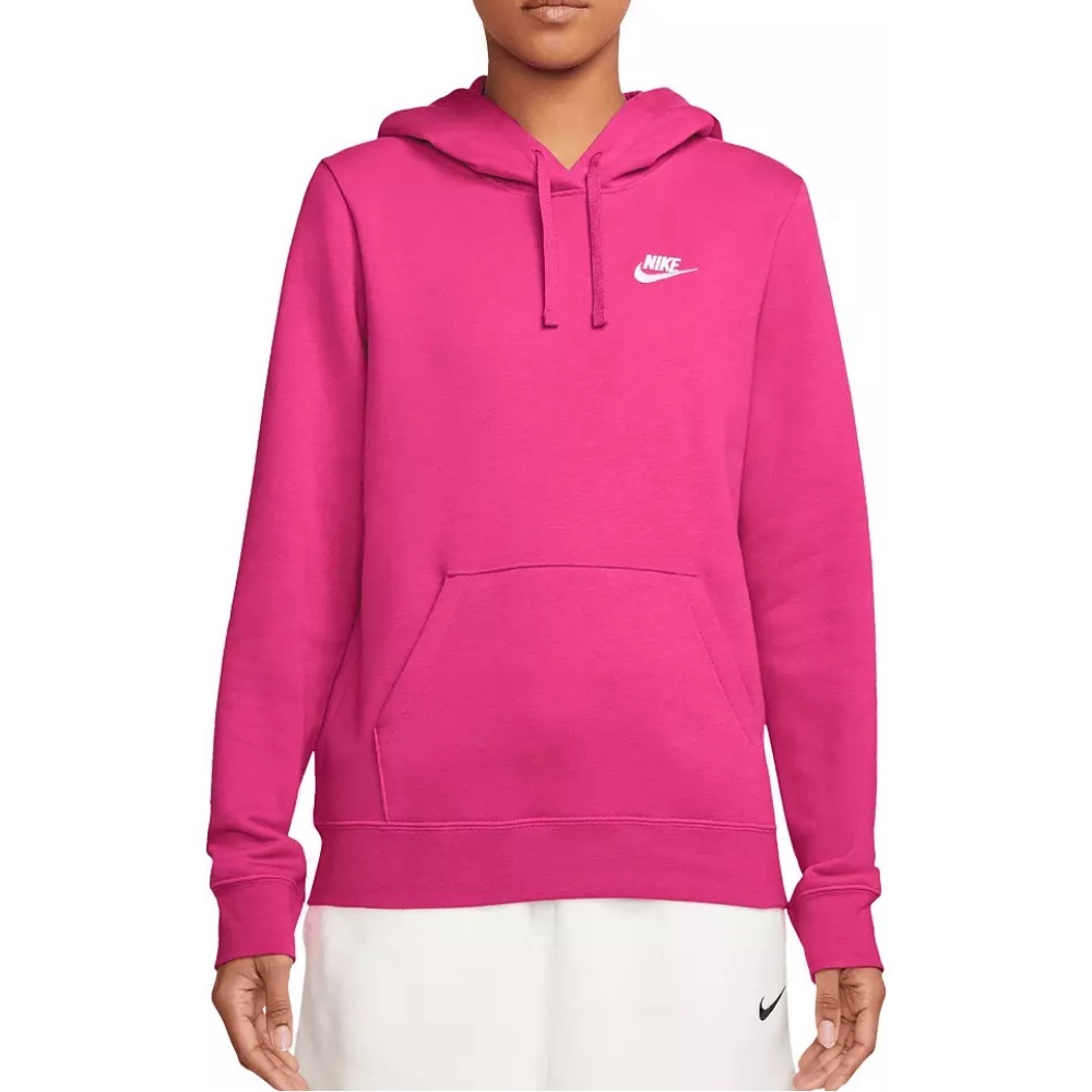 Pink Nike Sportswear Women's Club Fleece Pullover Hoodie